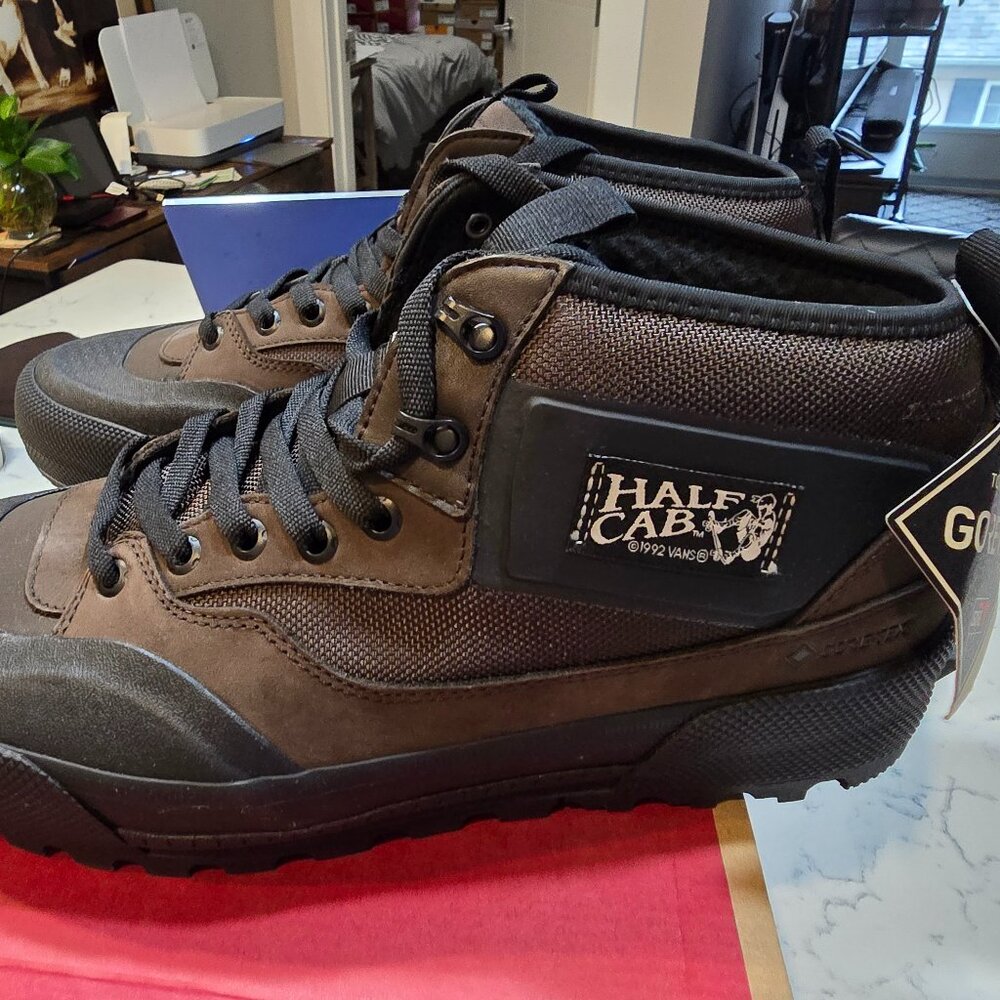 New Vans Half Cab Gore-Tex MTE-3 Brown/Black Sneakers Mid-Top Shoes BOOTS SZ 12